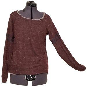 Nine Britton Lourdes Varsity Stripe Knit Burgundy